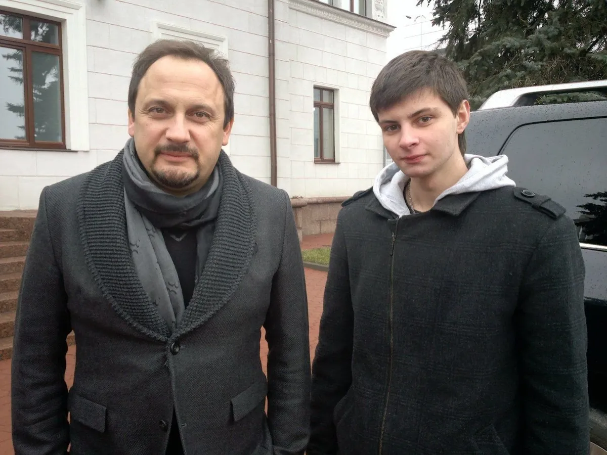 С сыном Никитой С сыном Никитой