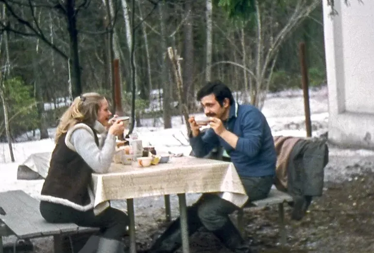 Елена Проклова с первым мужем Виталием Мелик-Карамовым, начало 70-х годов